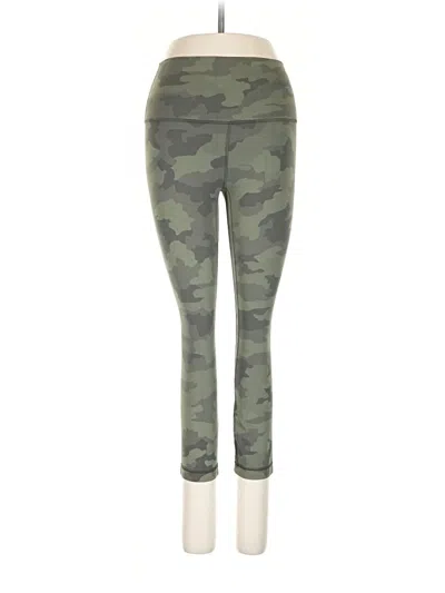 Pre-owned Lululemon Athletica Leggings In Green