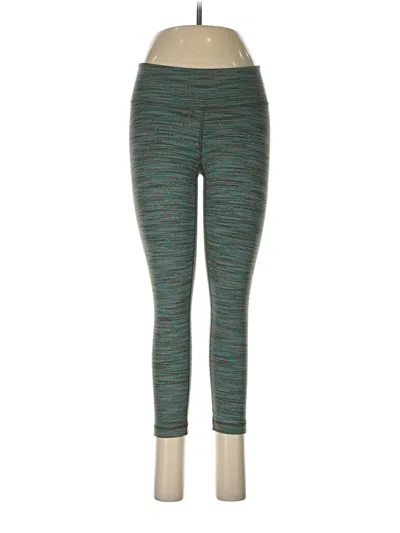 Pre-owned Lululemon Athletica Leggings In Green