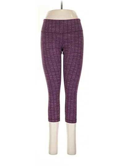Pre-owned Lululemon Athletica Leggings In Purple