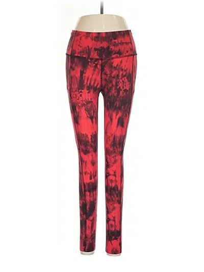 Pre-owned Lululemon Athletica Leggings In Red