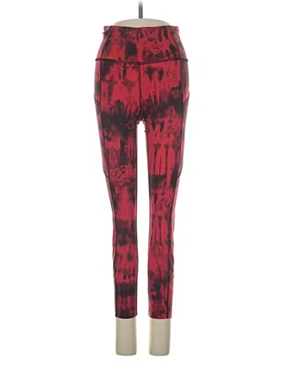 Pre-owned Lululemon Athletica Leggings In Red