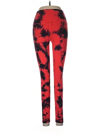 Pre-owned Lululemon Athletica Leggings In Red