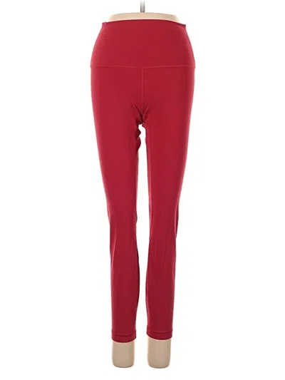 Pre-owned Lululemon Athletica Leggings In Red