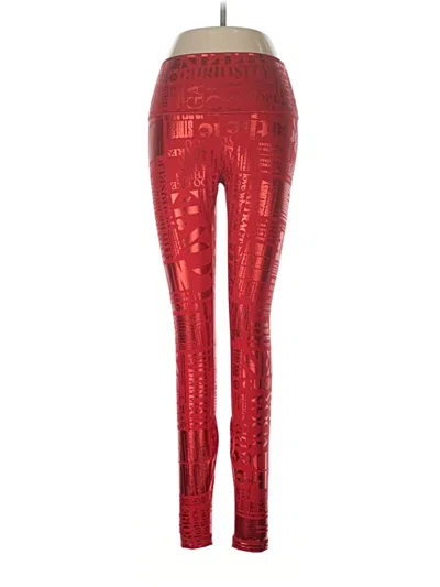 Pre-owned Lululemon Athletica Leggings In Red