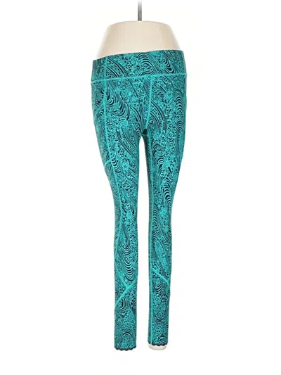 Pre-owned Lululemon Athletica Leggings In Teal