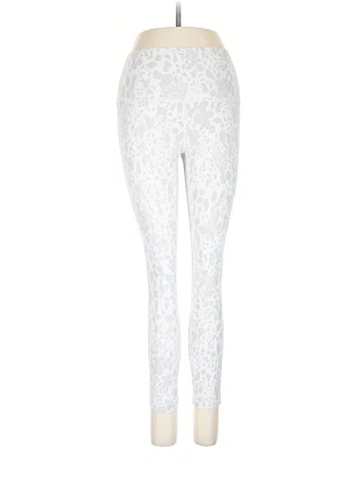 Pre-owned Lululemon Athletica Leggings In White