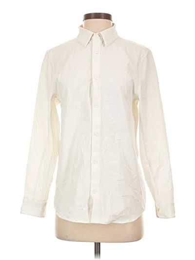 Pre-owned Lululemon Athletica Long Sleeve Button Down Shirt In Ivory