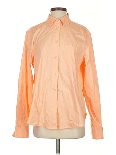 Pre-owned Lululemon Athletica Long Sleeve Button Down Shirt In Orange