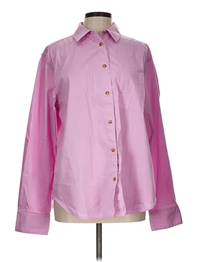 Pre-owned Lululemon Athletica Long Sleeve Button Down Shirt In Pink