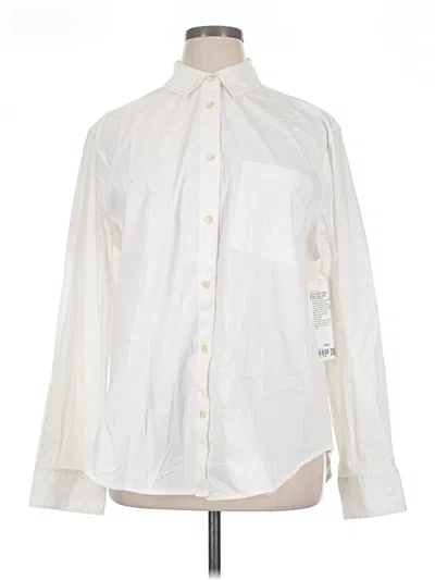 Lululemon Athletica Long Sleeve Button Down Shirt In White