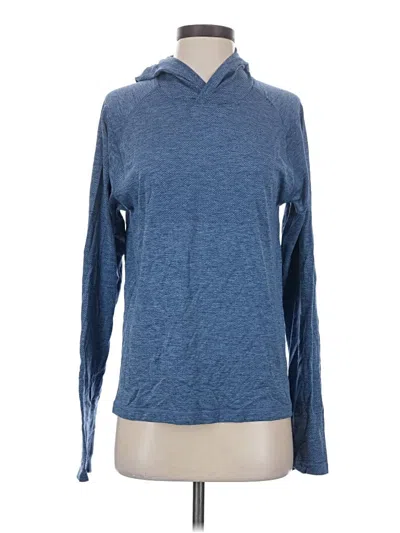 Pre-owned Lululemon Athletica Long Sleeve Polo Shirt In Blue