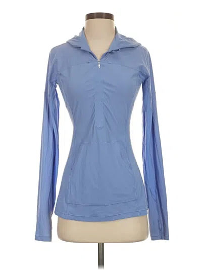 Pre-owned Lululemon Athletica Long Sleeve Polo Shirt In Blue
