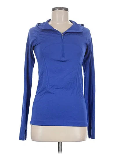 Pre-owned Lululemon Athletica Long Sleeve Polo Shirt In Blue