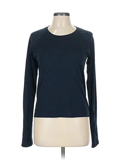 Pre-owned Lululemon Athletica Long Sleeve T-shirt In Blue