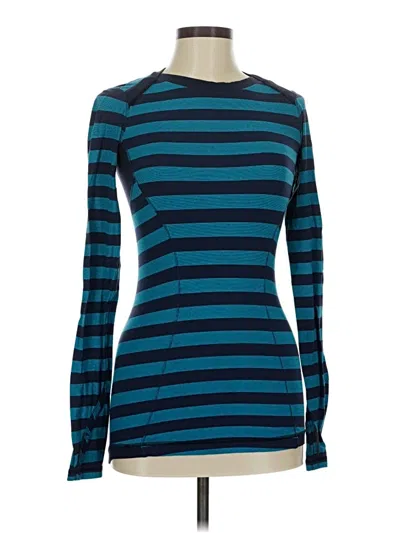 Pre-owned Lululemon Athletica Long Sleeve T-shirt In Blue