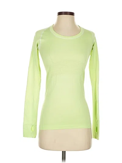 Pre-owned Lululemon Athletica Long Sleeve T-shirt In Green
