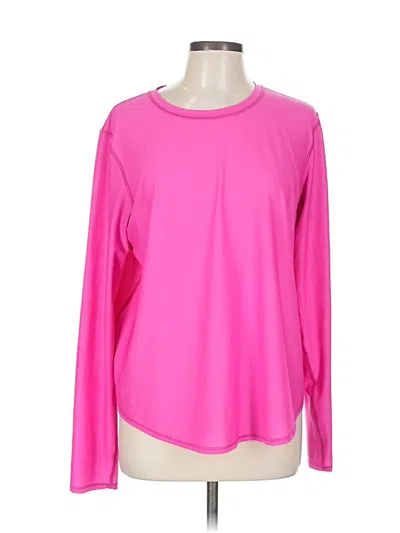 Pre-owned Lululemon Athletica Long Sleeve T-shirt In Pink