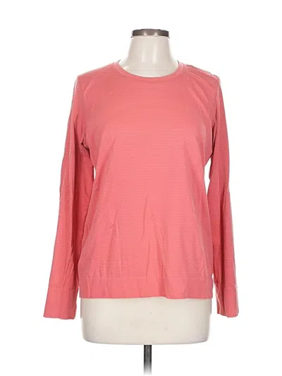 Pre-owned Lululemon Athletica Long Sleeve T-shirt In Pink