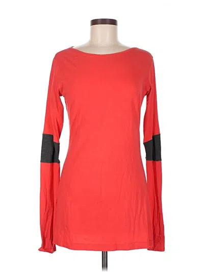 Pre-owned Lululemon Athletica Long Sleeve T-shirt In Red
