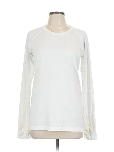 Pre-owned Lululemon Athletica Long Sleeve T-shirt In White