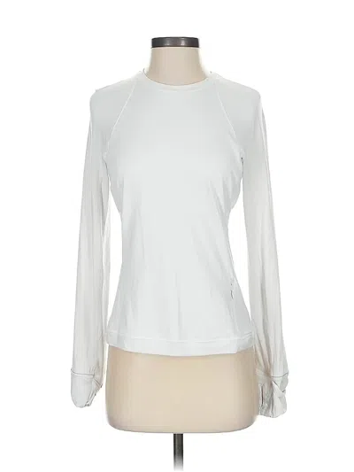 Pre-owned Lululemon Athletica Long Sleeve T-shirt In White