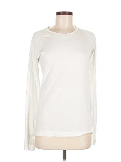 Pre-owned Lululemon Athletica Long Sleeve T-shirt In White