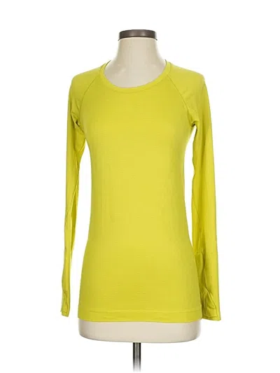 Pre-owned Lululemon Athletica Long Sleeve T-shirt In Yellow