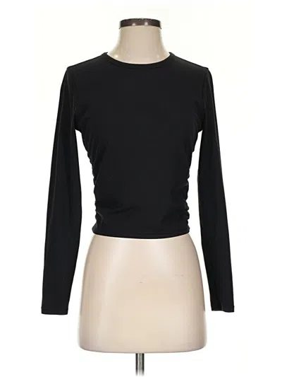 Pre-owned Lululemon Athletica Long Sleeve Top Black Turtleneck Tops