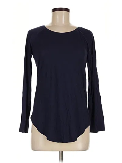 Pre-owned Lululemon Athletica Long Sleeve Top Blue Crew Neck Tops