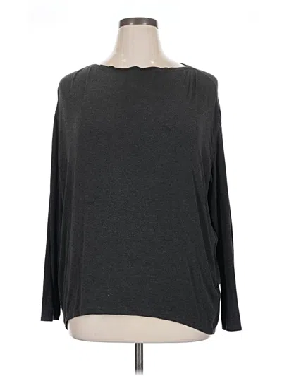 Pre-owned Lululemon Athletica Long Sleeve Top Gray Boatneck Tops