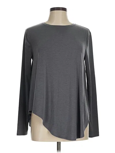 Pre-owned Lululemon Athletica Long Sleeve Top Gray Crew Neck Tops