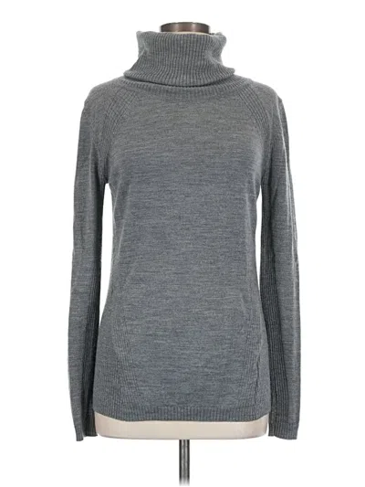 Pre-owned Lululemon Athletica Long Sleeve Top Gray Turtleneck Tops