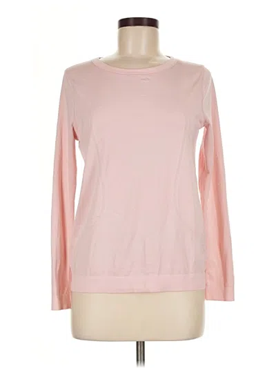 Pre-owned Lululemon Athletica Long Sleeve Top Pink Crew Neck Tops