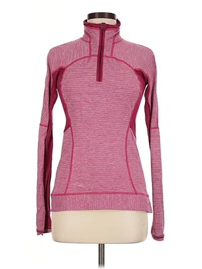 Pre-owned Lululemon Athletica Long Sleeve Top Pink Turtleneck Tops