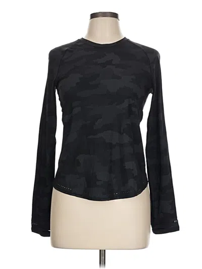 Pre-owned Lululemon Athletica Long Sleeve T-shirt In Black