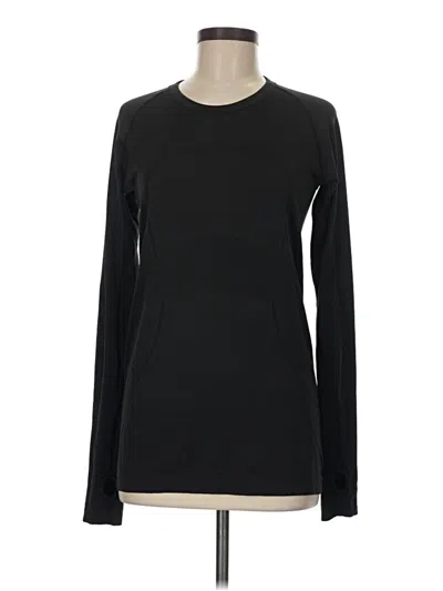 Pre-owned Lululemon Athletica Long Sleeve T-shirt In Black