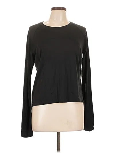 Pre-owned Lululemon Athletica Long Sleeve T-shirt In Black