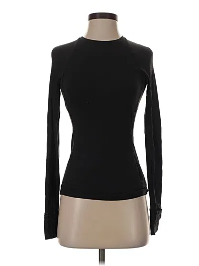 Pre-owned Lululemon Athletica Long Sleeve T-shirt In Black