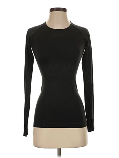 Pre-owned Lululemon Athletica Long Sleeve T-shirt In Black
