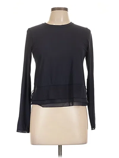Pre-owned Lululemon Athletica Long Sleeve T-shirt In Black