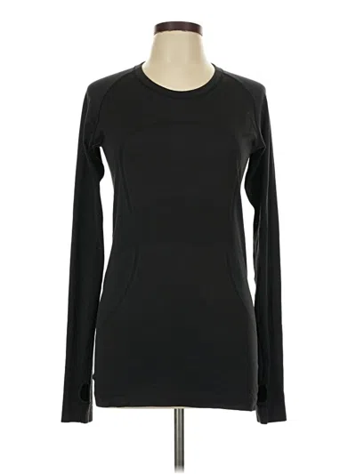 Pre-owned Lululemon Athletica Long Sleeve T-shirt In Black