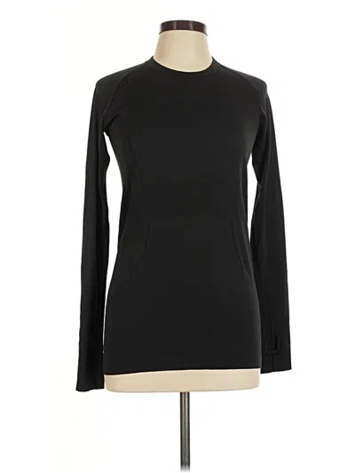 Pre-owned Lululemon Athletica Long Sleeve T-shirt In Black