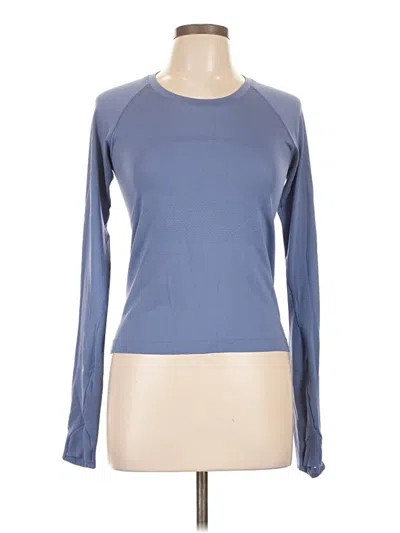 Pre-owned Lululemon Athletica Long Sleeve T-shirt In Blue