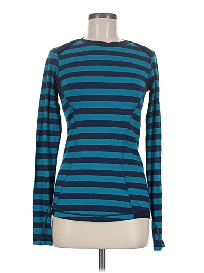 Pre-owned Lululemon Athletica Long Sleeve T-shirt In Blue