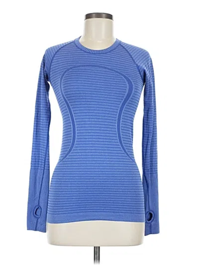 Pre-owned Lululemon Athletica Long Sleeve T-shirt In Blue