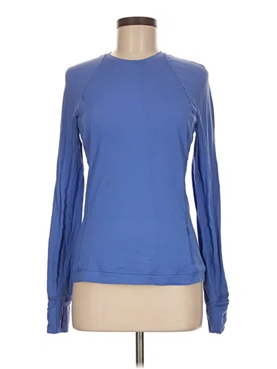 Pre-owned Lululemon Athletica Long Sleeve T-shirt In Blue