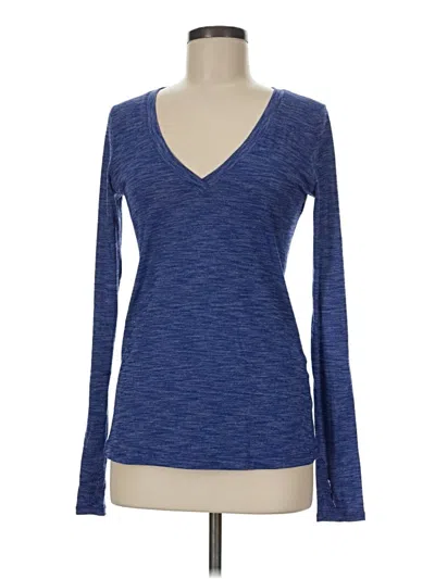 Pre-owned Lululemon Athletica Long Sleeve T-shirt In Blue