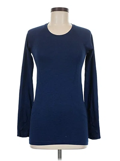 Pre-owned Lululemon Athletica Long Sleeve T-shirt In Blue