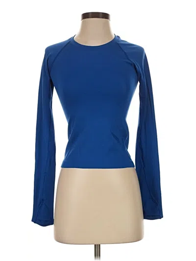 Pre-owned Lululemon Athletica Long Sleeve T-shirt In Blue