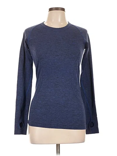 Pre-owned Lululemon Athletica Long Sleeve T-shirt In Blue